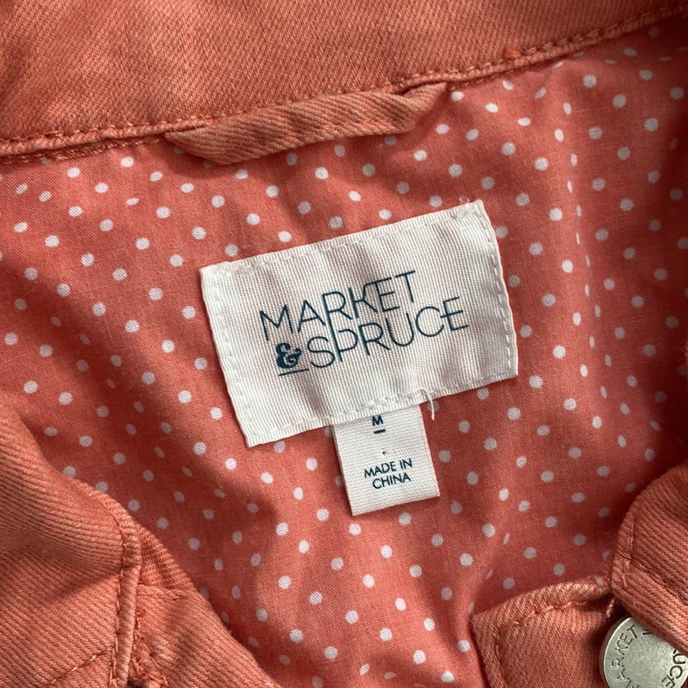 Market & Spruce Coral Jean Jacket - Picture 2 of 8